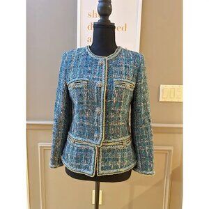 Teal Chanel Egypt Tweed jacket